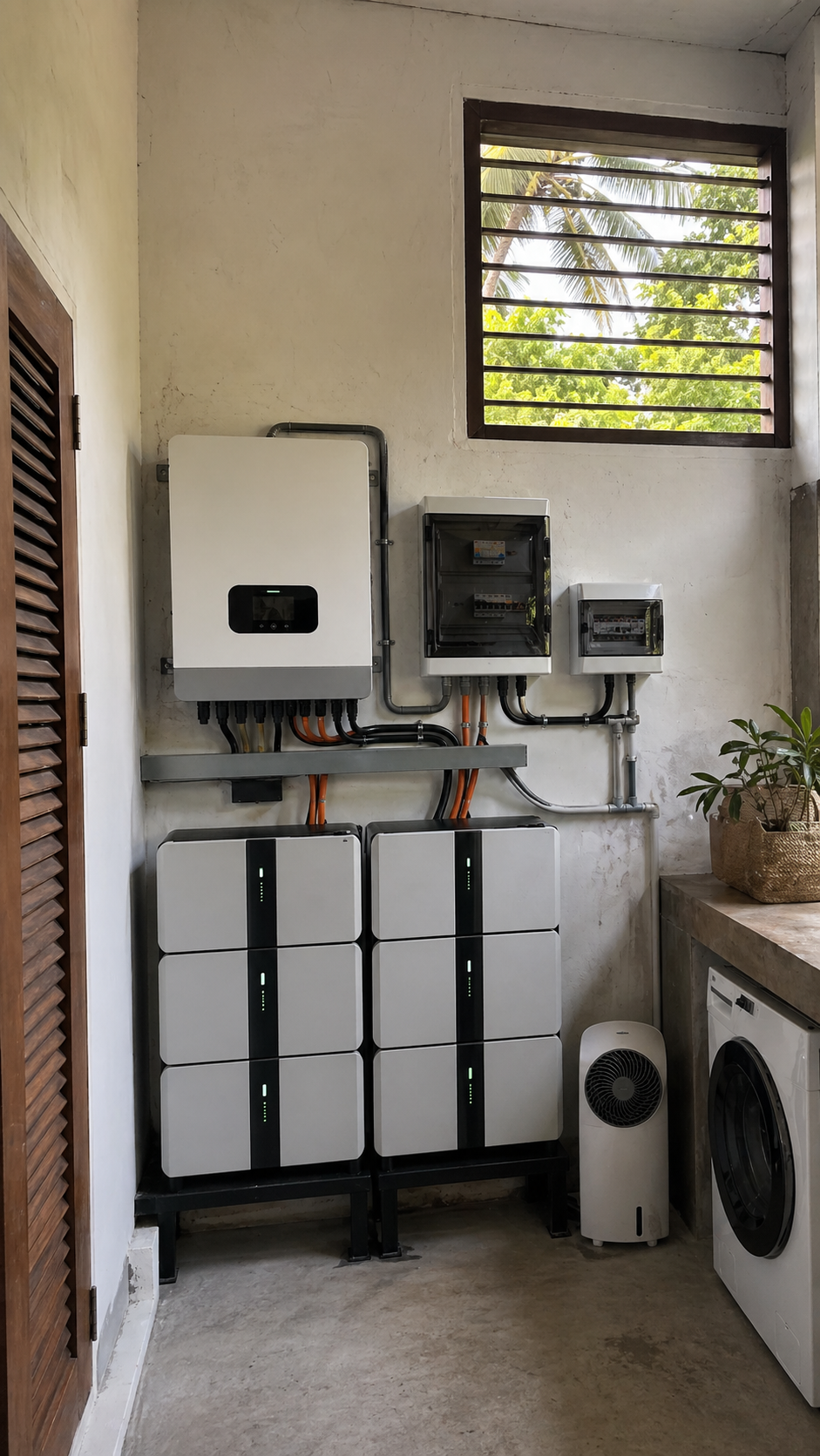 Solar battery and inverter system planned for a Thailand property